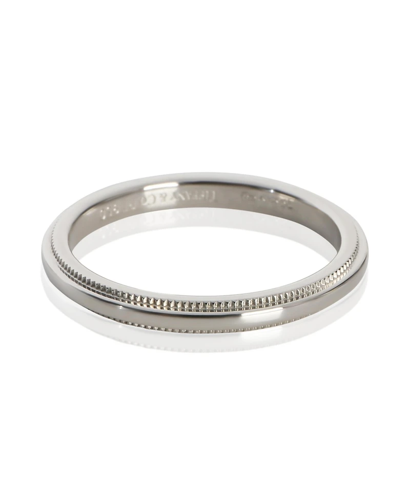 Pre-Owned Tiffany & Co Platinum 2mm Milgrain Band