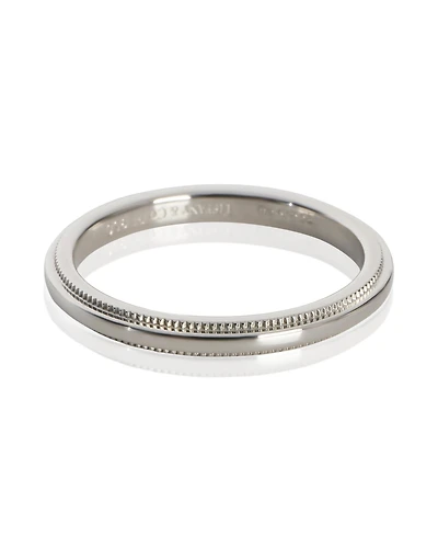 Pre-Owned Tiffany & Co Platinum 2mm Milgrain Band