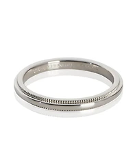 Pre-Owned Tiffany & Co Platinum 2mm Milgrain Band