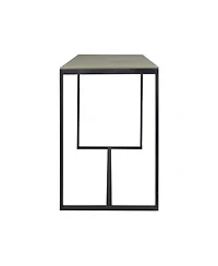 flynama Acacia Wood and Metal Industrial Outdoor Bar Table