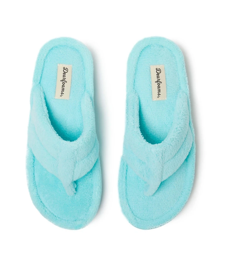 Dearfoams Women's Wrenley Terry Thong Slippers