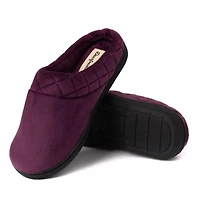 Dearfoams Women's Darcy Velour Clog With Quilted Cuff Slippers