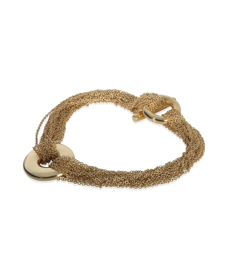 Pre-Owned Tiffany and Co Yellow Gold Multistrand Toggle Bracelet