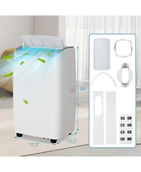 Xo 14,000 Btu Portable Ac, Led Touch Panel and Remote Control, Quiet 3-in-1 Cooling, Dehumidifier and Fan, 750 Sq. Ft