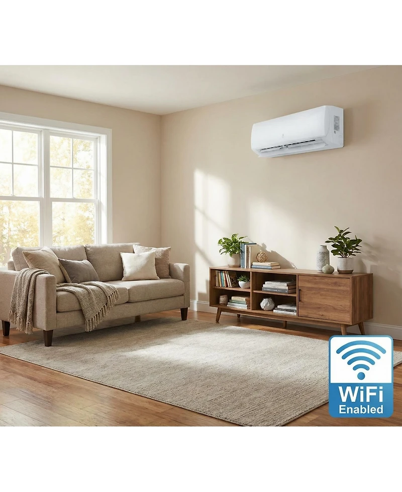 Xo 12000 Btu Mini Split Ac and Heat Pump, 21 SEER2, Cools 750 Sq. Ft, Alexa Compatible, WiFi, Self-Cleaning, 230V