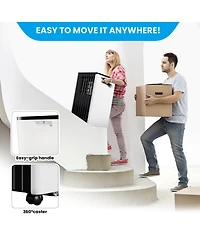 Xo 8,000 Btu Portable Ac for Rooms up to 350 Sq. Ft. with Cooling, Dehumidifier and Fan, Sleep Mode, Remote
