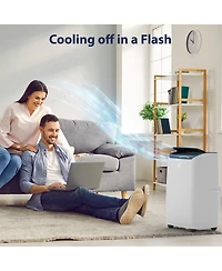 Xo 14,000 Btu Portable Air Conditioner for Rooms up to 750 Sq. Ft., 3-in-1 Cooling, Fan and Dehumidifier with Sleep Mode
