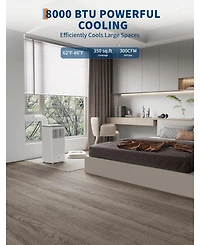 Xo 8,000 Btu Portable Air Conditioner with 3-in-1 Cooling, Dehumidifier and Fan for Bedroom, Home Office or Apartment