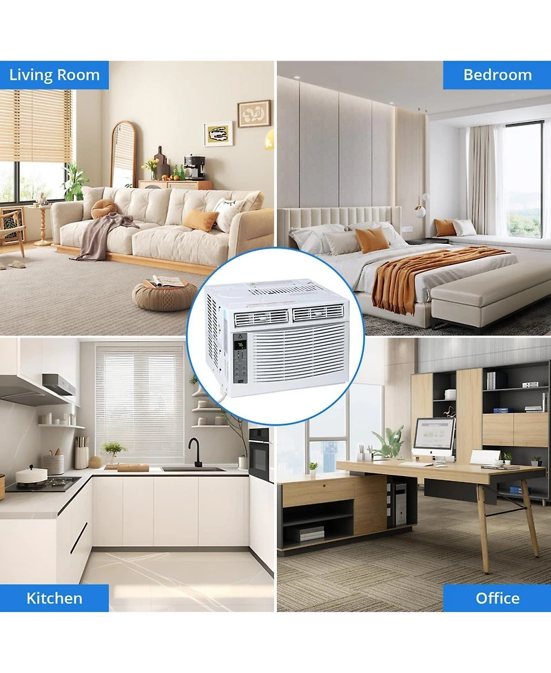 Xo 6000 Btu Window Ac Unit, 3-in-1 Air Conditioner, Sleep and Eco Mode, Timer, 115V
