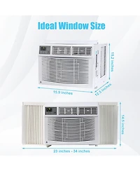 Xo 12000 Btu Window Ac, WiFi Air Conditioner, Cools 550 Sq. Ft, 3-in-1 Cooling, Remote Control, Easy Install