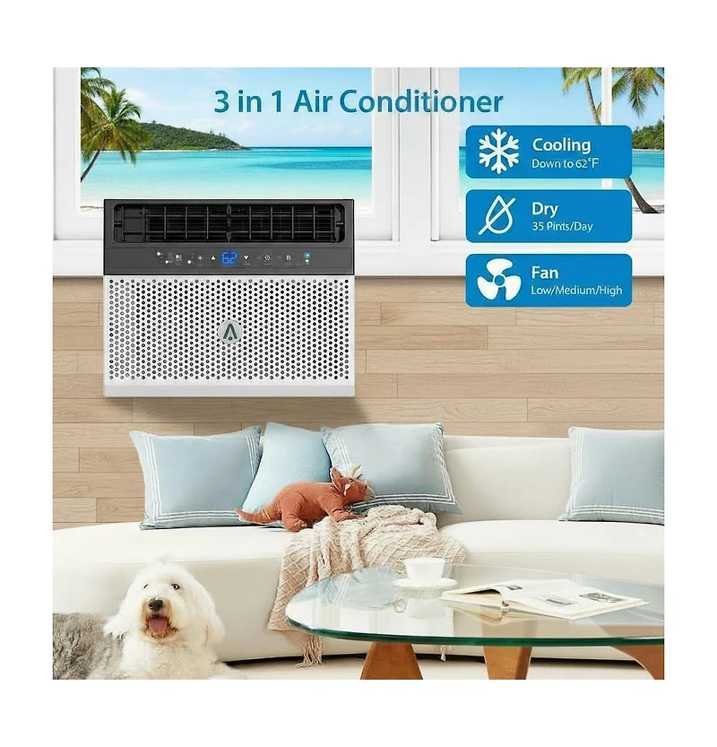 Xo 6000 Btu Window Air Conditioner, Fast Cooling to 250 Sq Ft, Remote Control