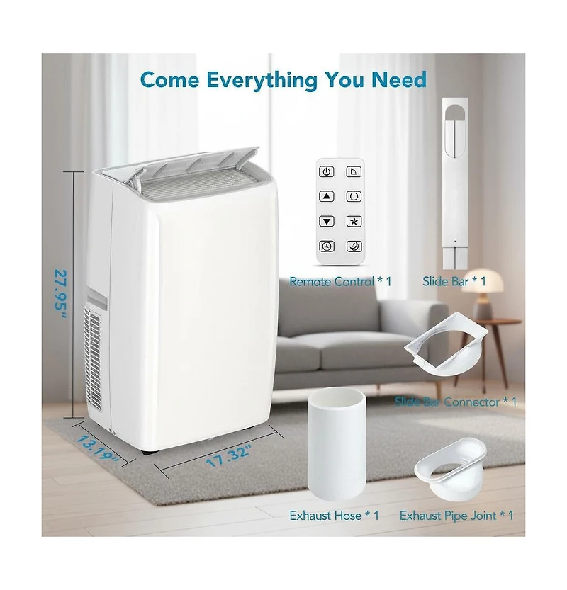 Xo 3-In-1 Portable Air Conditioners, Cooling Up to 750 Sq. Ft, 14000 Btu