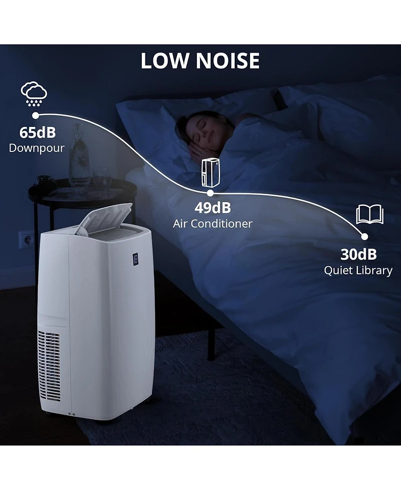Xo 3-in-1 14000 Btu Portable Air Conditioner for Large Room, Cools Up to 750 Sq ft, Quiet 50dB Sleep Mode