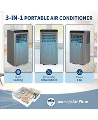 Xo 10000 Btu Portable Air Conditioners with Dehumidifier and Fan for Bedroom, Living Room Cools Up to 450 Sq.Ft