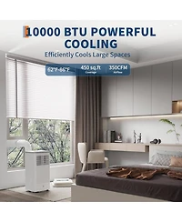 Xo 10,000 Btu Portable Air Conditioner with Heating, Fan and Dehumidifier Quiet Operation, Cools up to 450 Sq. Ft.
