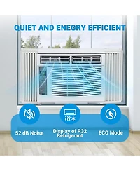 Xo 2 Pack 6000 Btu Smart Window Ac, WiFi and App Control, Quiet 50 dB, Cools 250 Sq. Ft, Remote, Easy Install
