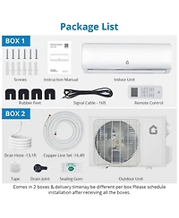 Xo 9,000 Btu 20 SEER2 Mini Split Air Conditioner and Heater, Covers up to 450 Sq. Ft. with WiFi Control, 208/230V