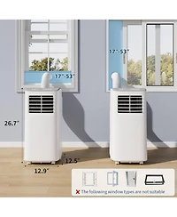Xo 8,000 Btu Efficient 3-in-1 Portable Air Conditioner with Fan and Dehumidifier for Home, Easy Installation