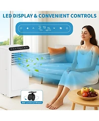 Xo 3-in-1 Plus 8000 Btu Portable Air Conditioner with Cooling, Dehumidifier and Fan for Rooms Up to 350 Sq. ft.
