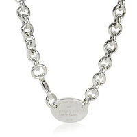 Pre-Owned Tiffany & Co Sterling Silver Return To Tiffany Necklace