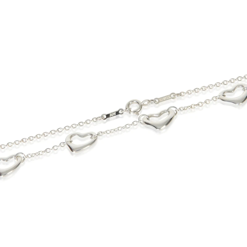 Pre-Owned Tiffany & Co Sterling Silver Elsa Peretti Open Heart Necklace