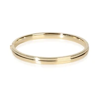Pre-Owned Tiffany & Co Yellow Gold Diamond Tiffany T Hinged Bangle Bracelet