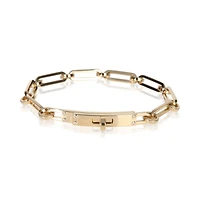 Pre-Owned HERMES Yellow Gold Diamond Small Kelly Chaine Bracelet