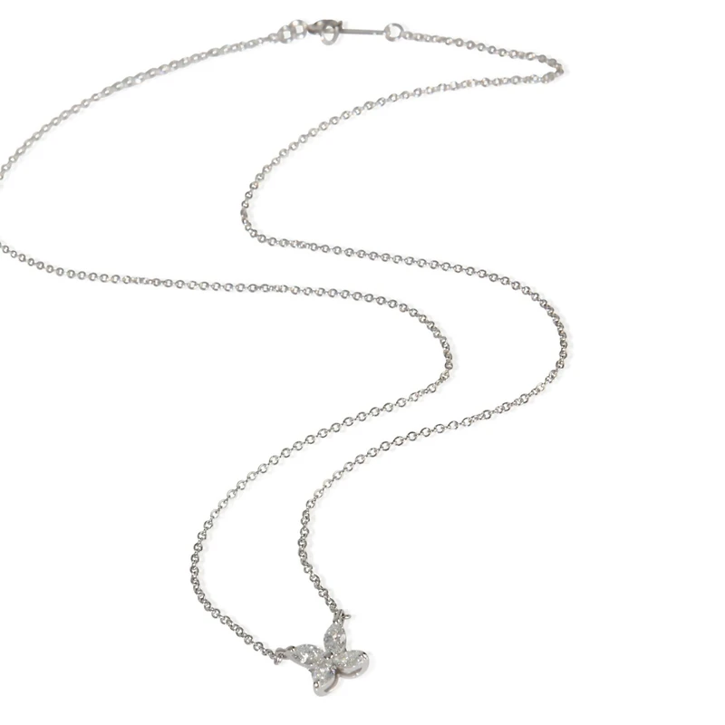Pre-Owned Tiffany & Co Platinum Diamond Small Model Victoria Pendant