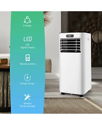 Ecooso 8000 Btu(Ashrae) 3-in-1 Portable Air Conditioner with Remote Control