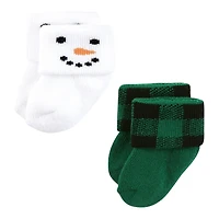 Hudson Baby Infant Cotton Rich Newborn and Terry Socks 12-Pack