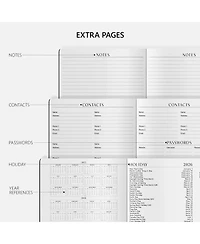 Gnuadz Monthly Planner 2026-2027 18 Months Stitched Soft Cover