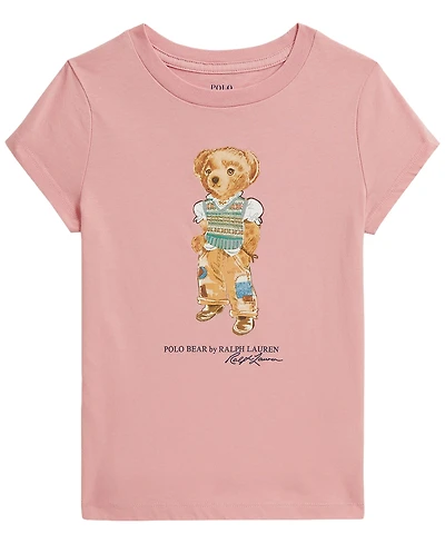 Polo Ralph Lauren Girls' 2T-6X Bear Short-Sleeve T-Shirt