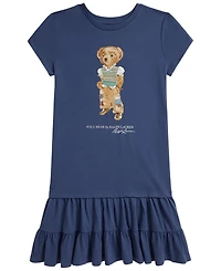 Polo Ralph Lauren Girls' 7-16 Bear Short-Sleeve Jersey Dress