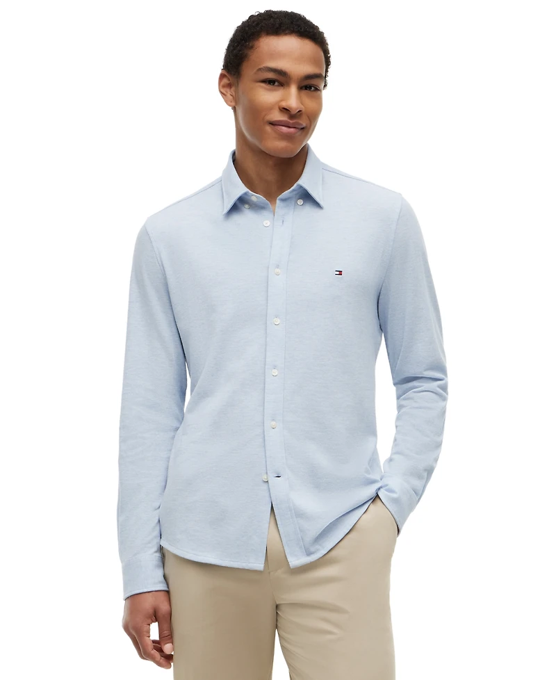 Tommy Hilfiger Men's Knit Pique Long-Sleeve Shirt