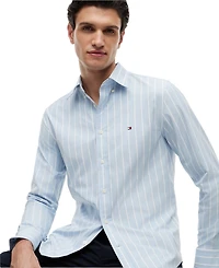 Tommy Hilfiger Men's Performance Poplin Stripe Shirt
