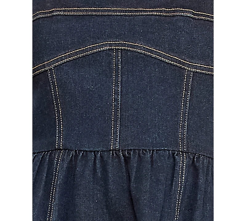 Rare Women's Indigo Denim Sweetheart Midi Dress