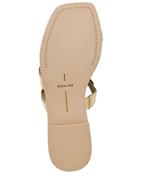 Dolce Vita Women's Tarina Square Toe Embellished Flat Sandals