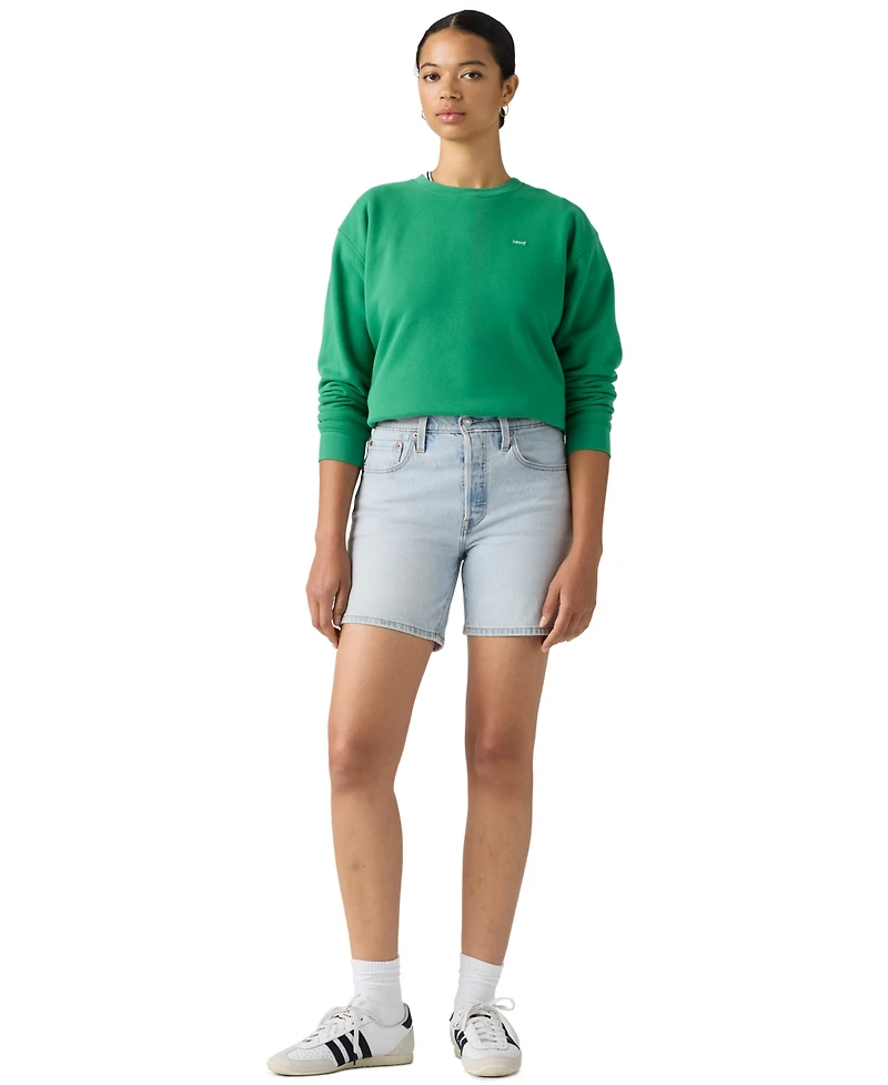 Levi's 501 Mid-Thigh High Rise Straight Fit Denim Shorts