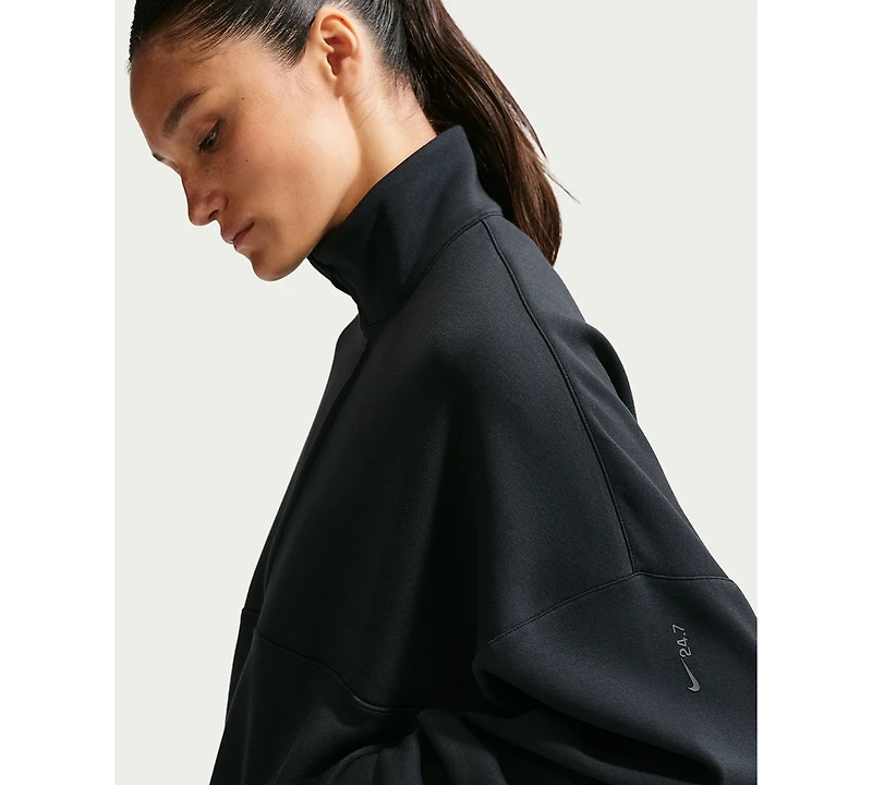 Nike Women's Impossibly Soft Dri-fit Oversized Half-Zip Top