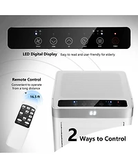 Ecooso 8000 Btu(Ashrae) 3-in-1 Portable Air Conditioner with Remote Control