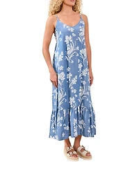 Tribal Women's Maxi Dress with Ruffle Hem