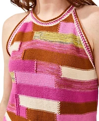 Tribal Women's Patchwork Halter Knit Sweater