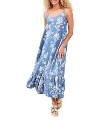 Tribal Women's Maxi Dress with Ruffle Hem