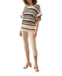 Tribal Women's Wave Jacquard Pullover Sweater