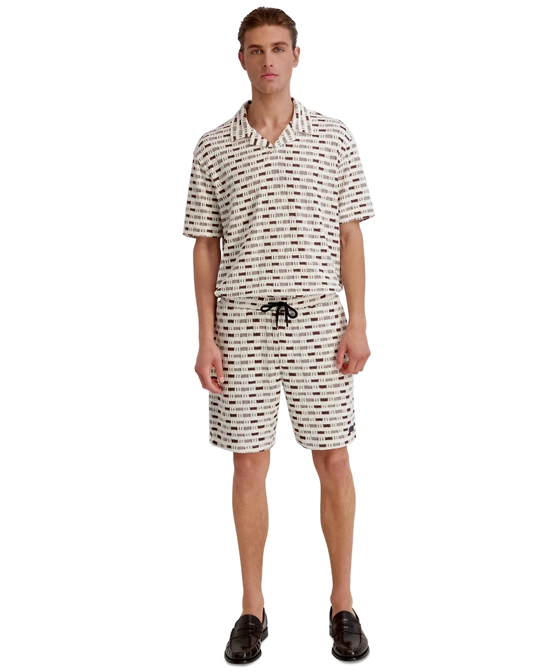 Karl Lagerfeld Paris Men's Closed Weave Knitted Pull-On Shorts