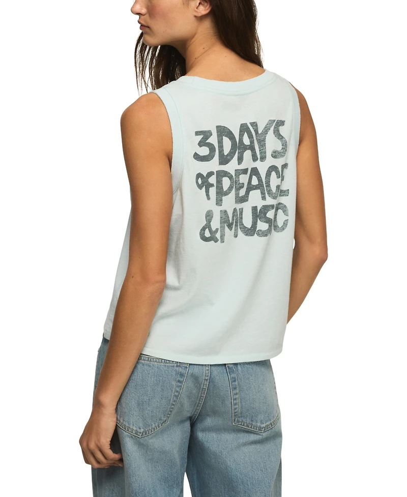 Lucky Brand Women's Woodstock Muscle Sleeveless Tank Top