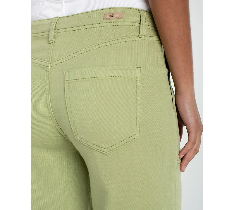 Liverpool Los Angeles Petite Wide-Leg Crop Pants