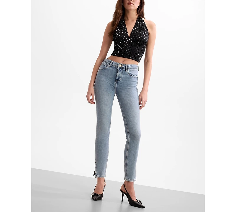 Guess Women's Marilyn 3 Zip-Up Skinny-Fit Jeans