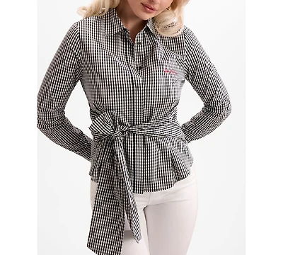 Guess Women's Marilyn Knot Slim-Fit Shirt