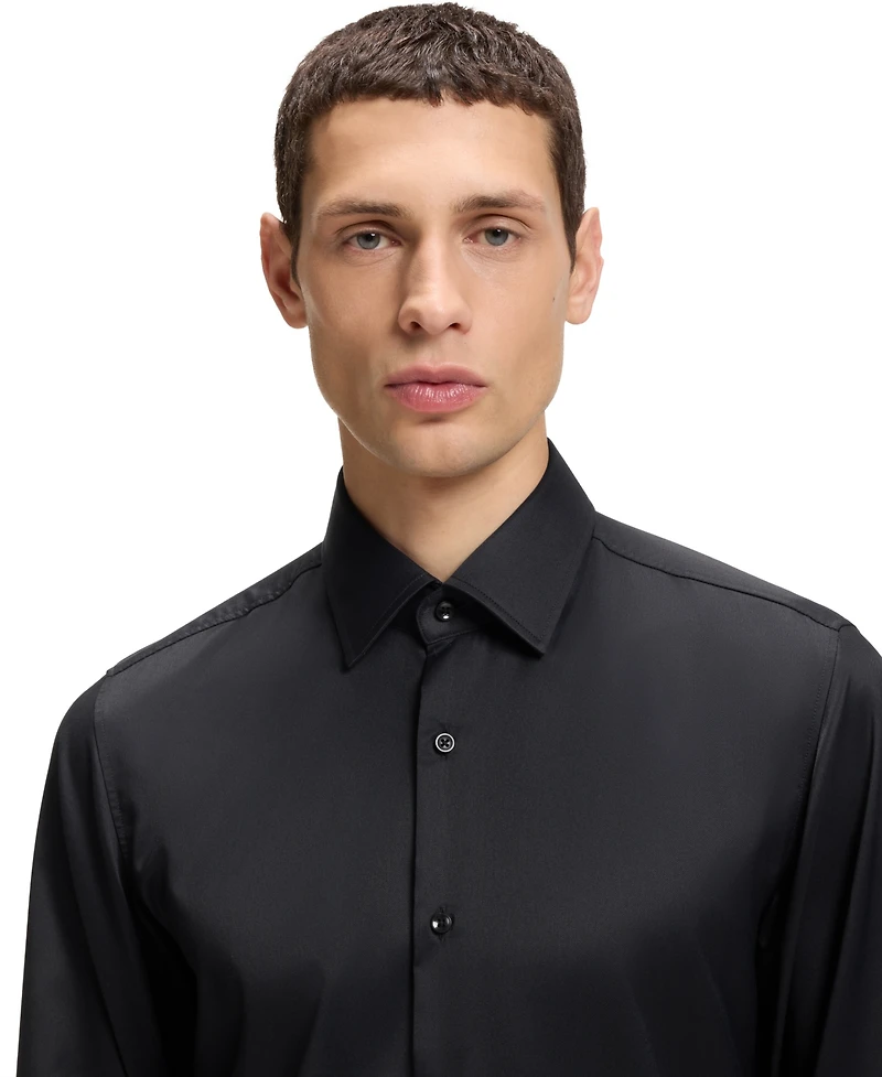 Boss by Hugo Men's Performance-Stretch Twill Slim-Fit Dress Shirt